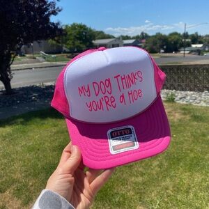 OTTO Pink and White Trucker Hat